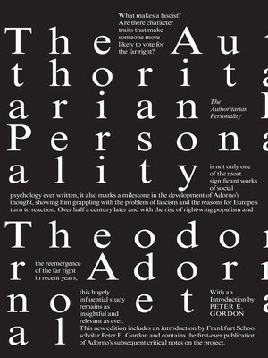 cover image of The Authoritarian Personality